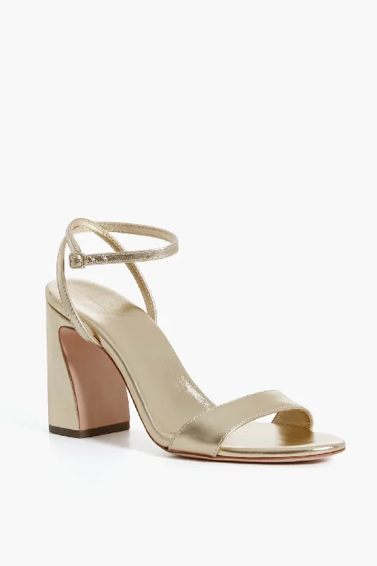 Comfortable Maternity Shoes Champagne Malia Curved Heel Simple Sandal