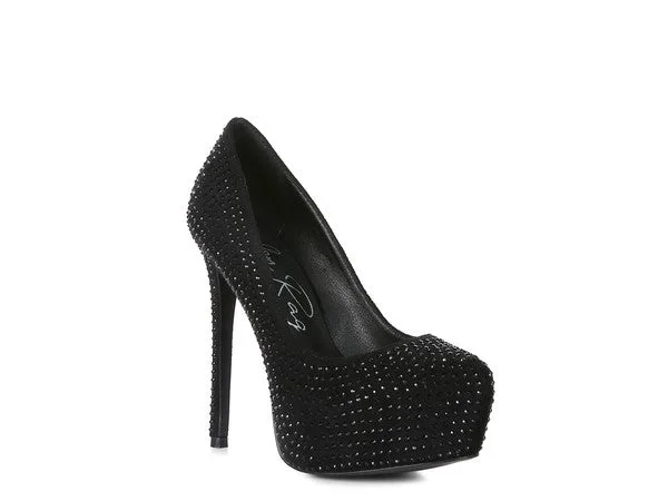 Comfortable Durable Shoes Hot Girl X London Rag CLARISSE Diamante Suede High Heeled Pumps Comfortable Durable Shoes Hot Girl X London Rag CLARISSE Diamante Suede High Heeled Pumps
