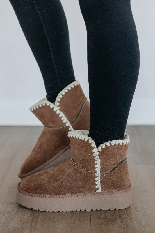 Trendy Women's Shoes Committed To Cozy Boots - Mocha
