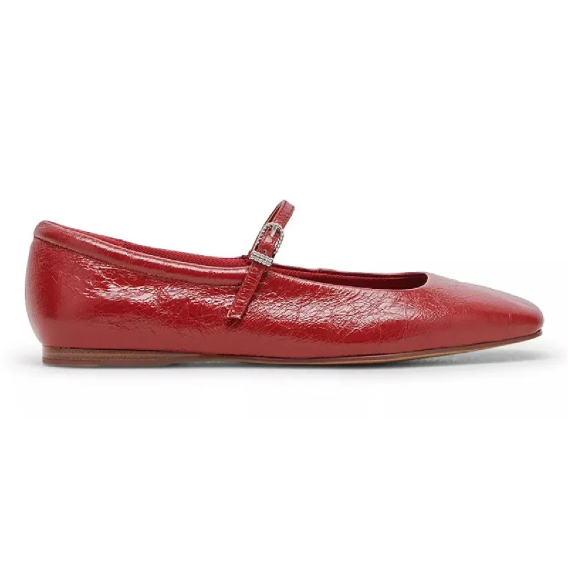 Smart Casual Shoes Sale Dolce Vita Women's Reyes Ballet Flats Red Crinkle Patent