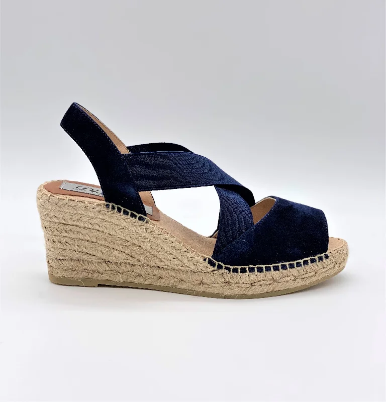 Navy suede