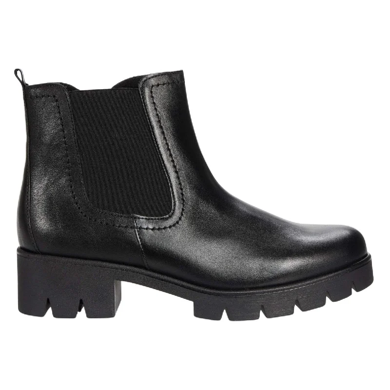 Edgy Fashion Deals Gabor Women's 31.710.27 Chelsea Black Leather