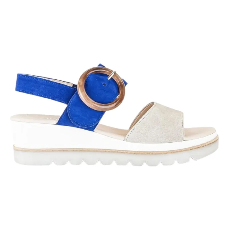 Modish Fashion Discounts Gabor Women's 44.645-12 Sandal Royal/Bone Suede
