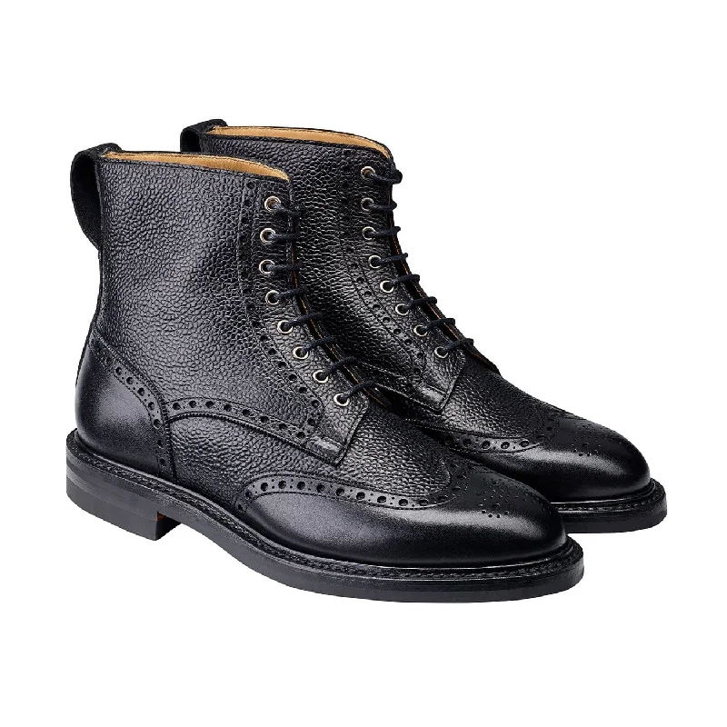 Enjoy Discount Grace 2 Black Calf & Black Scotch Grain
