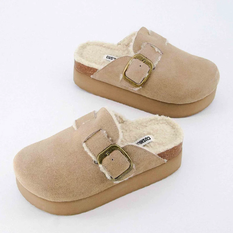 Chic Style, Always In Vogue Granola Fur Platform Clog