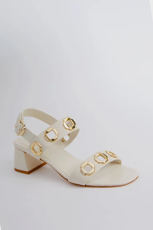 Romantic Chic Deals Ivory Milan Heeled Sandals