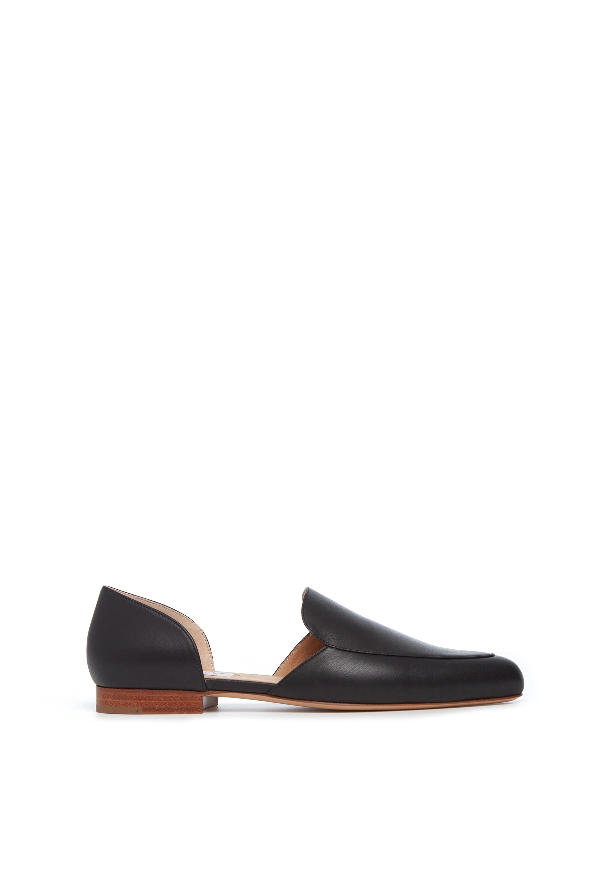 Catch Every Fashion Trend Jax Flat Shoe in Black Leather