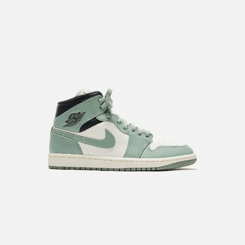 Popular Collection Jordan WMNS Air Jordan 1 Mid - Sail / Jade Smoke / Anthracite