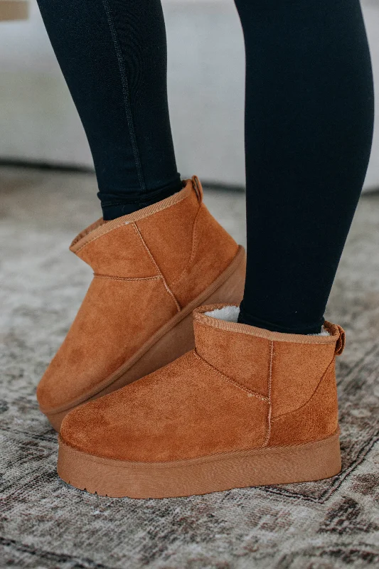 Women's Walking Shoes Just Chillin’ Platform Boots - Tan