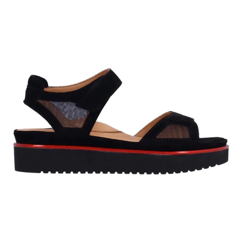 Comfortable Everyday Shoes L'Amour Des Pieds Women's Arna Black Suede/Mesh