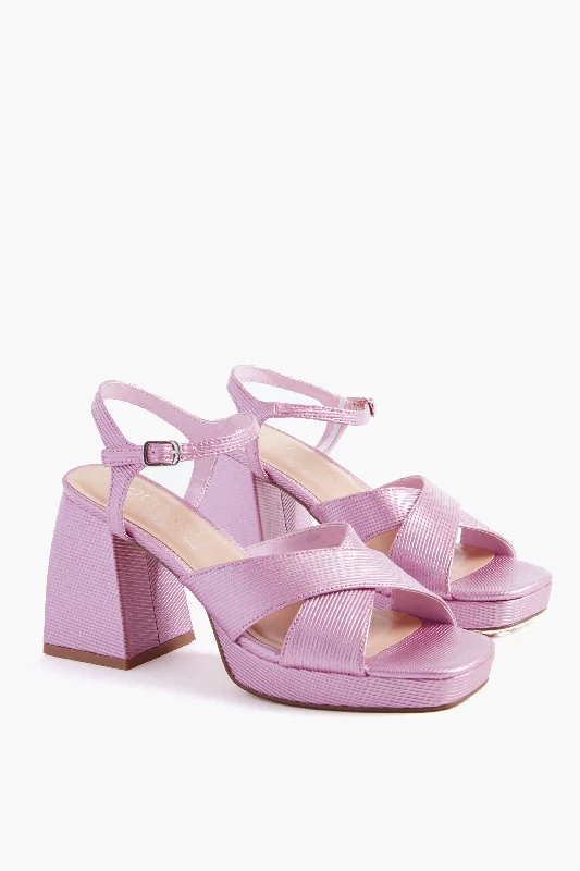 Hot Sale Lilac Metallic Robin Heels