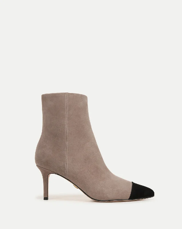 All-Season Shoes Deal Lisa Cap-Toe Mid-Heel Bootie
