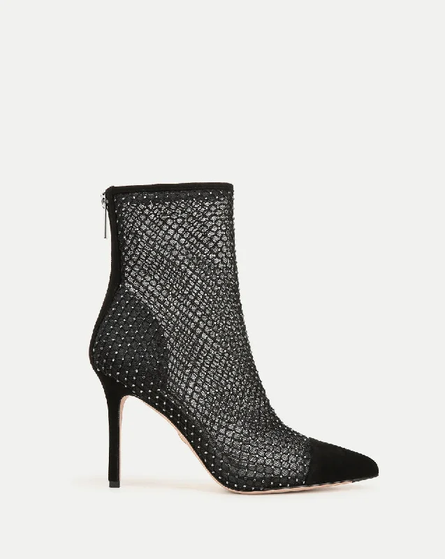 Durable Dress Shoes Promotion Lisa Rhinestone Mesh Bootie