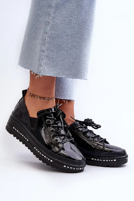 Mega Sales Step In Style High Shine Exclusive Leather Fashion Sneakers
