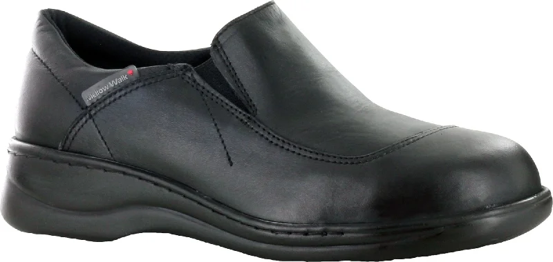 Affordable Shoe Fashion Mellow Walk Jamie Womens Black Leather Slip-On Shoes