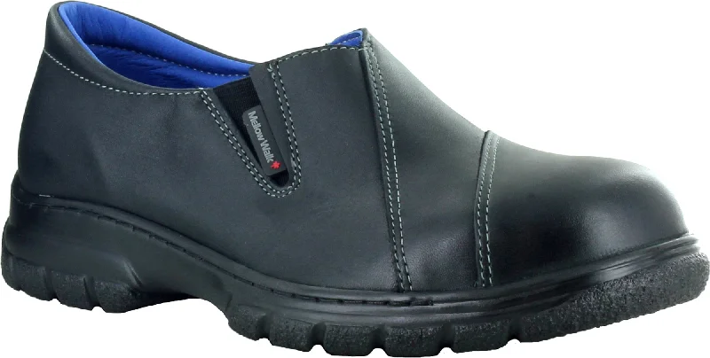 Comfortable Fashion Shoes Mellow Walk Maddy Womens Black Leather Slip-On Shoes