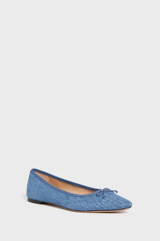 Comfortable Flats Mid Blue Catherine Flats