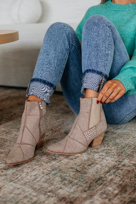 Vintage-Inspired Shoes Deal Nashville Nights Boots - Taupe