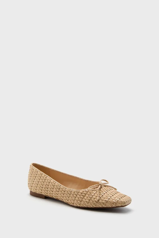 Comfortable Dressy Flats Offers Natural Nibs Arissa Straw Flats