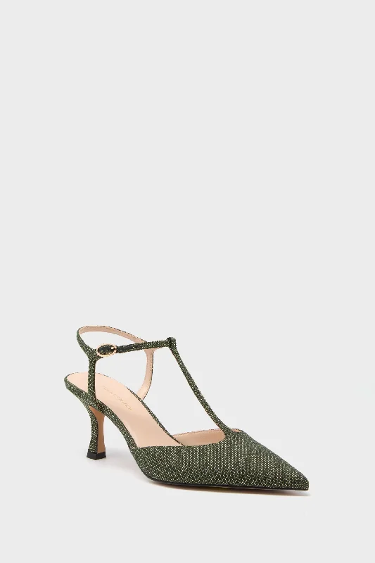 Must-Have Style Discounts Olive Lurex Jacquard Margot Heels