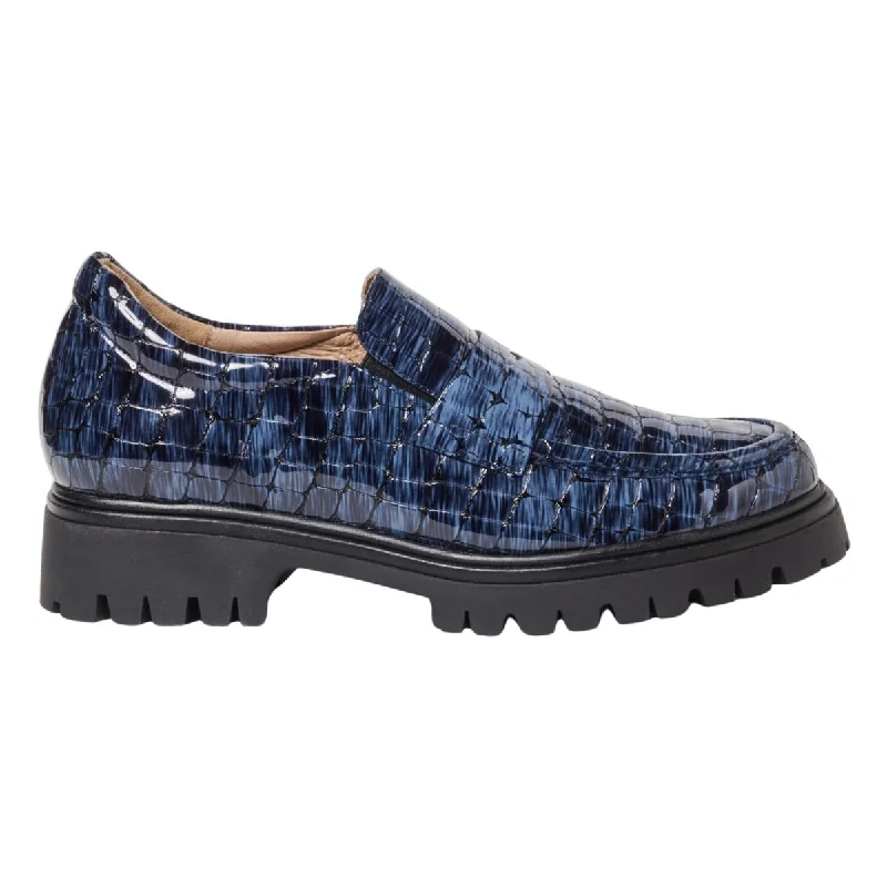 Elevated Casual Discounts Pie Santo Women's 235629 Marino Blue Patent