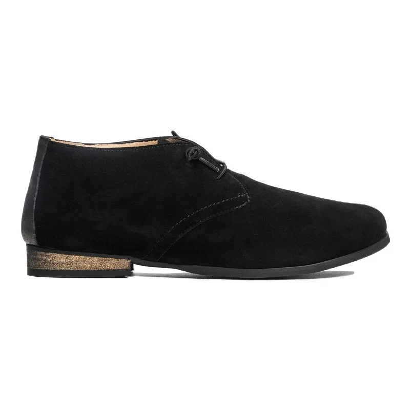 Fashionable Casual Loafers Pie Santo Women's Belgium Black Suede