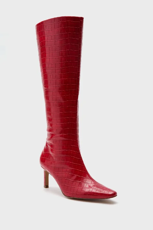 Luxury Shoes Clearance Red Croc Robbie Boots