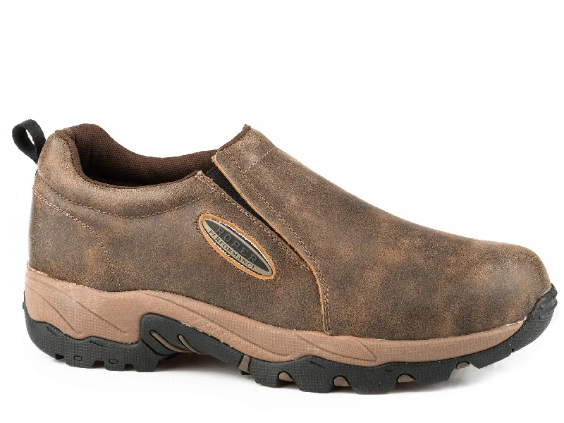 Sleek Dress Shoes Deal Roper Mens Brown Leather Air Light Slip-On Shoes
