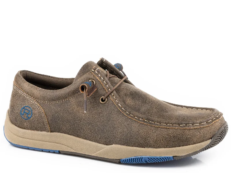 Luxury Shoes Clearance Roper Mens Vintage Brown Leather Clearcut Slip-On Shoes