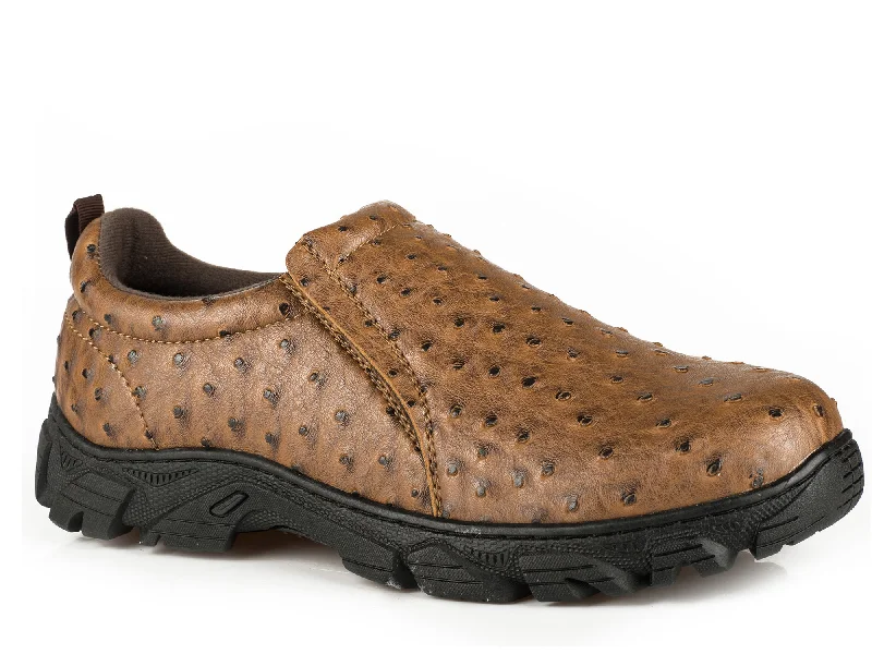 Slip-Resistant Shoes Discount Roper Mens Tan Faux Leather Ost Loafer Shoes