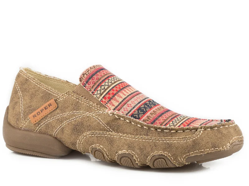 Vintage-Inspired Shoes Deal Roper SlipOn Womens Tan Canvas Waxy Southwest Distressed Daisy Shoes Vintage-Inspired Shoes Deal Roper SlipOn Womens Tan Canvas Waxy Southwest Distressed Daisy Shoes