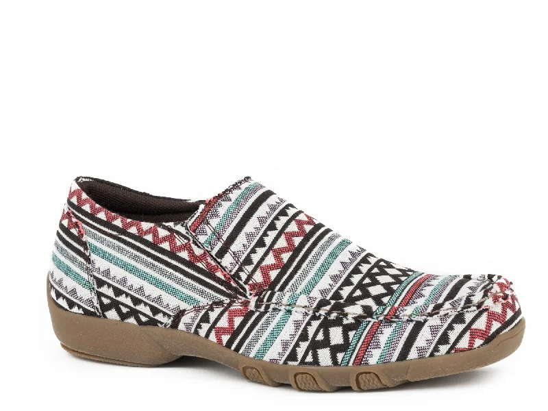 Elegant Evening Shoes Deal Roper Womens Black Multi Fabric Johnnie Slip-On Shoes
