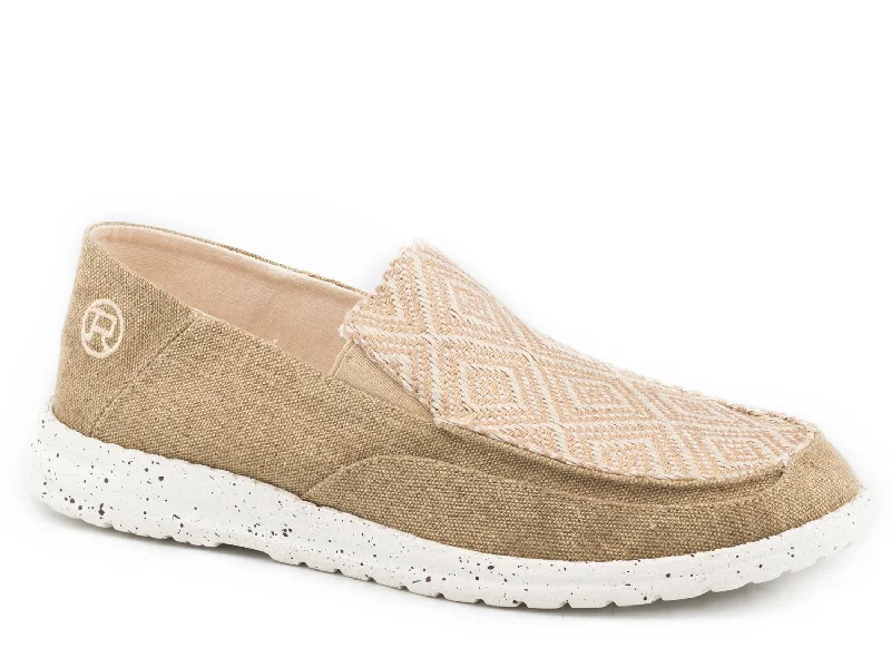 Women's Cozy Winter Boots Roper Womens Tan Fabric Hang Loose Slip On Loafer Shoes