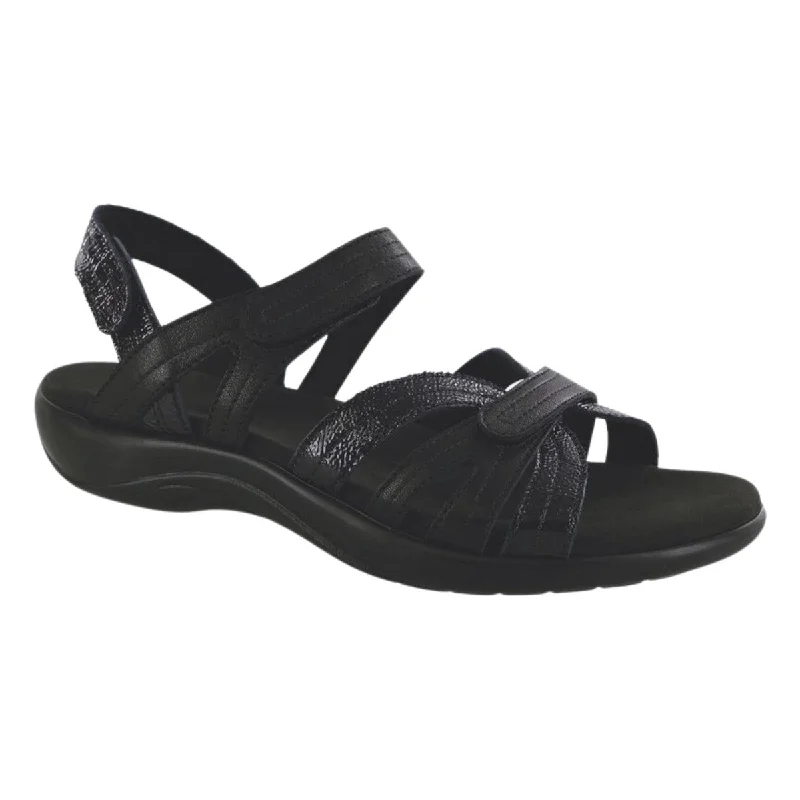 Classy Style Discounts S A S Women's Pier Sepia Black Sand Leather