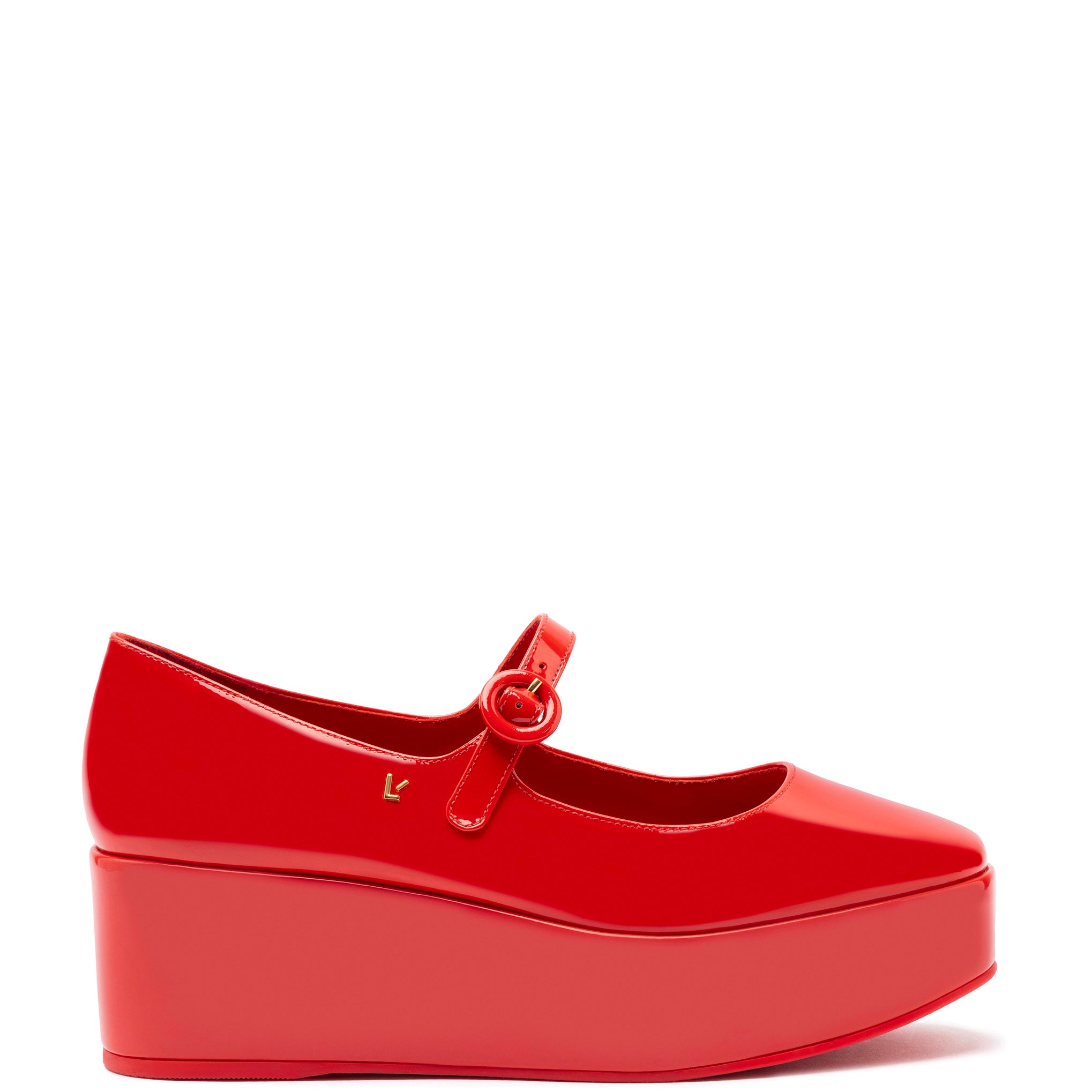 Affordable Luxury Fashion Blair Flatform In Scarlet Patent Leather