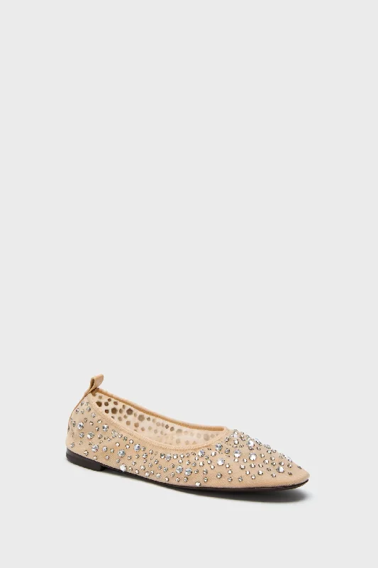 Comfortable Durable Shoes Sheer Crystal Ballet