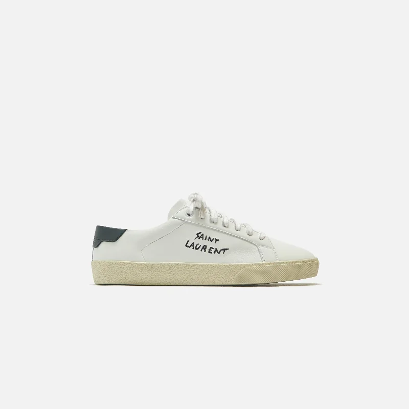 Classic Modern Offers Saint Laurent SL 06 Signature Sneaker - Blanc Optique / Nero Classic Modern Offers Saint Laurent SL 06 Signature Sneaker - Blanc Optique / Nero
