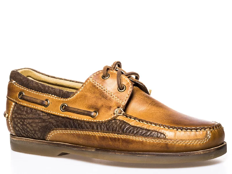 Women's Foot-Friendly Shoes Stetson Mens Tan Leather Dillon Casual Boat Loafer Shoes
