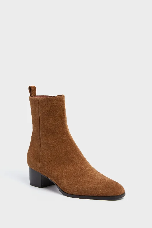 Designer Women's Shoes Tan Crosta Leather L'Irrequieta Boots