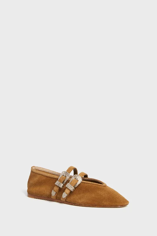 Comfortable Dress Shoes Taupe Claudia Ballet Slippers