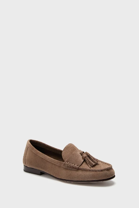 Trendy Boots Discount Taupe Penny Tassel Loafers
