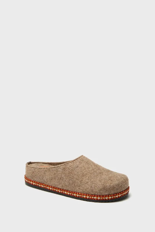 Comfortable Minimalist Shoes Taupe Sami Felt Slippers