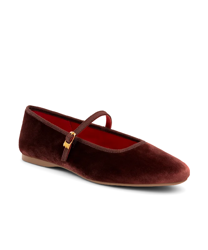 Flirty Fashion Discounts The Hummingbird - Mary Jane Brandy Velvet