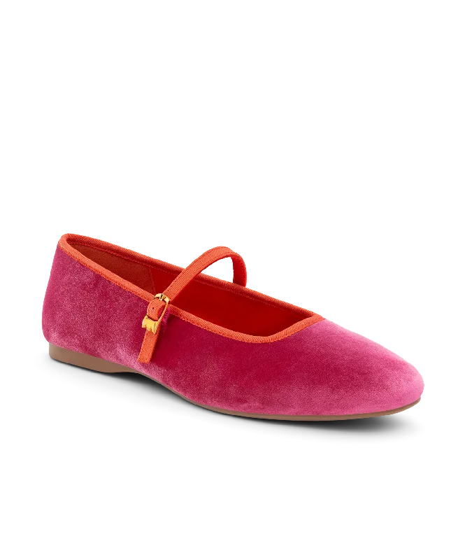 Fashionable Comfort Promotions The Hummingbird - Mary Jane Hot Pink Velvet