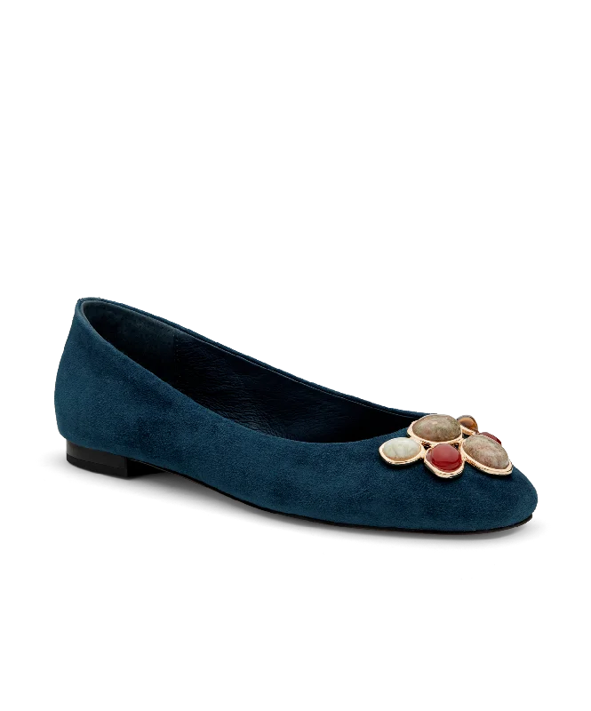 Low Price Special The Hummingbird - Teal Suede Stone