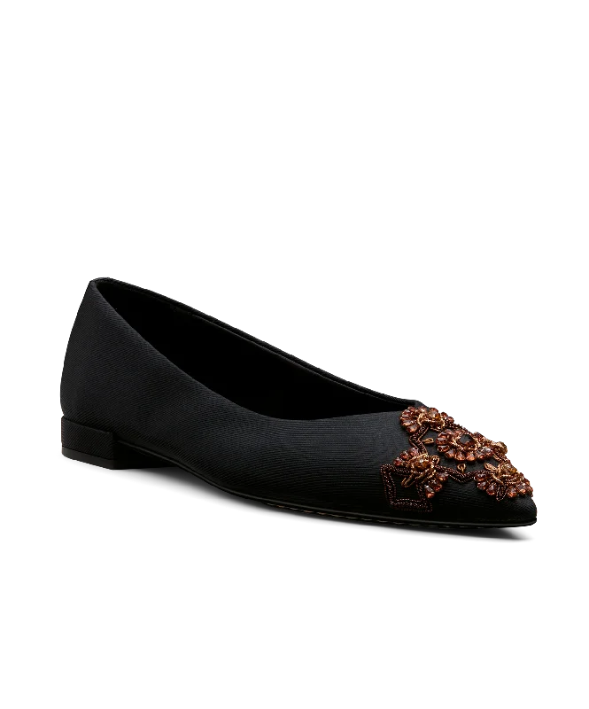 Relaxed Style Deals The Goldfinch 15 - Black Jeweled Silk