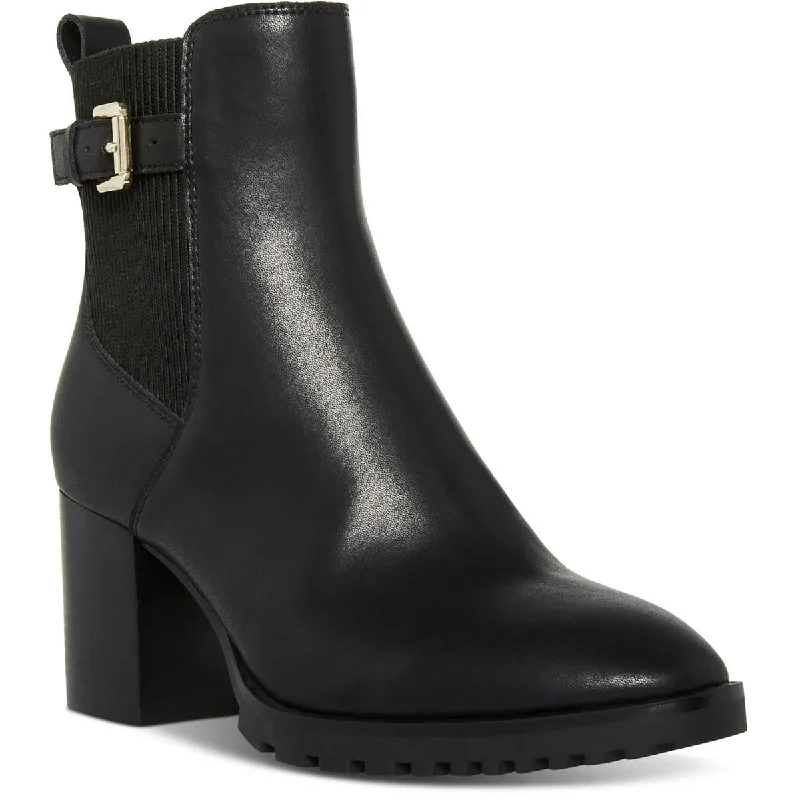 Latest Trends Aqua College Womens Triston Block Heel Pointed Toe Ankle Boots