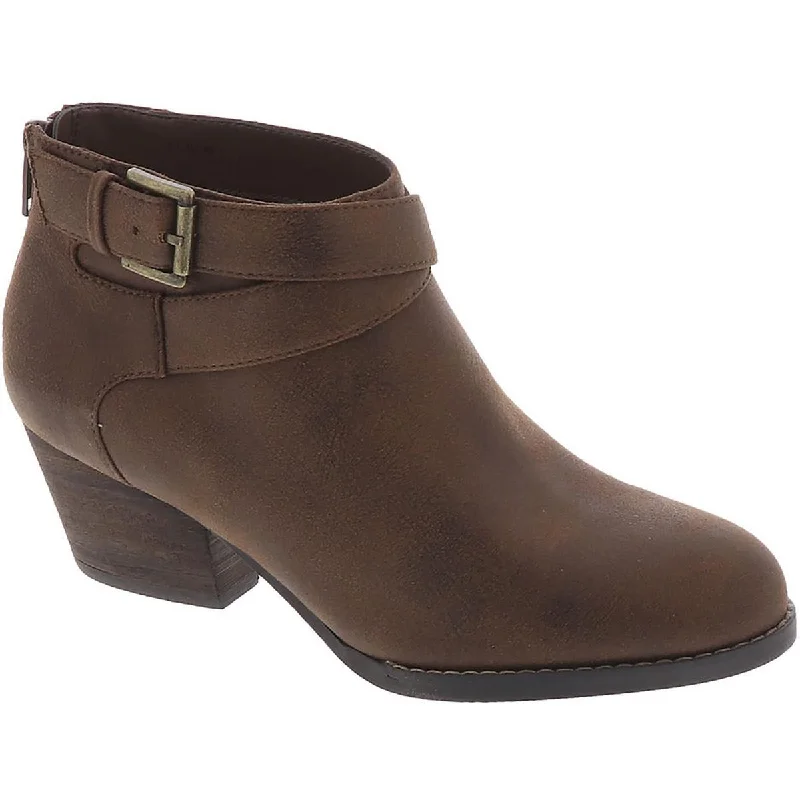 Seasonal Sale Bella Vita Womens Uttara Faux Leather Stacked Heel Ankle Boots