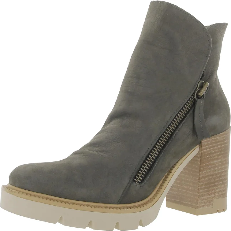 Trendy Styles Bueno Womens Elliott Nubuck Lug Sole Ankle Boots