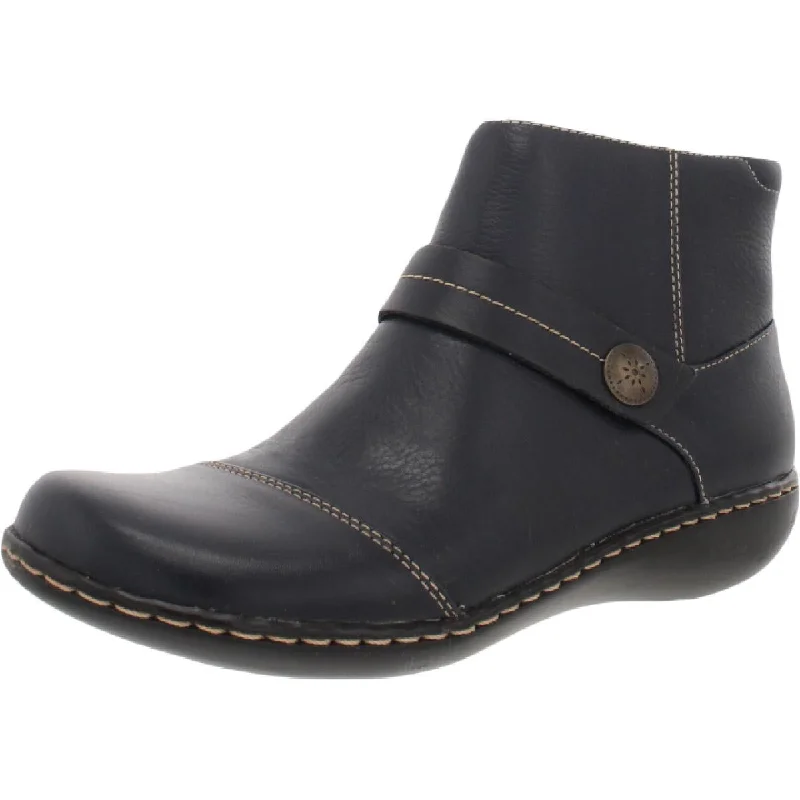 Big Savings Clarks Womens Ashland Pine Leather Comfort Ankle Boots